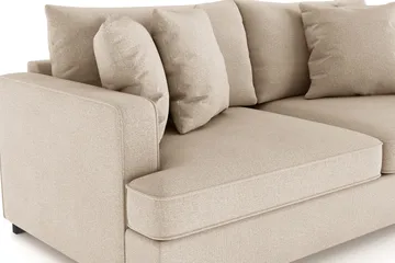 Rossita 3-sits Djup Soffa i Tyg - Beige - Möbler - Vardagsrum - Soffor - 3-sits soffor