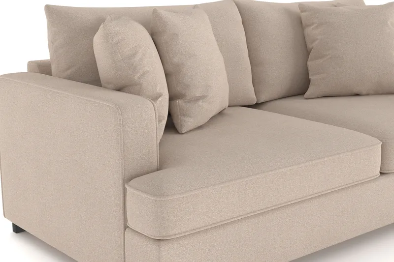 Rossita 3-sits Djup Soffa i Tyg - Beige - Möbler - Vardagsrum - Soffor - 3-sits soffor