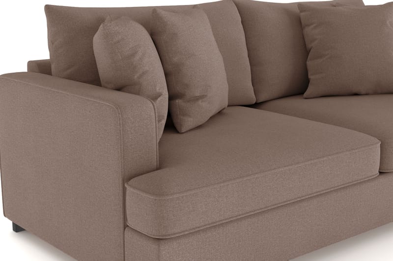 Rossita 3-sits Djup Soffa i Tyg - Brun - Möbler - Vardagsrum - Soffor - 3-sits soffor