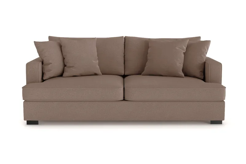 Rossita 3-sits Djup Soffa i Tyg - Brun - Möbler - Vardagsrum - Soffor - 3-sits soffor