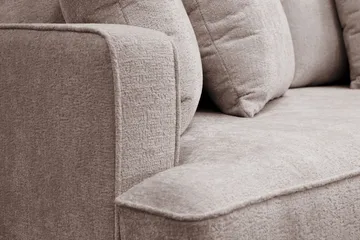 Rossita 3-sits Djup Soffa med hel dyna i Chenille - Grå / Brun - Möbler - Vardagsrum - Soffor - 3-sits soffor