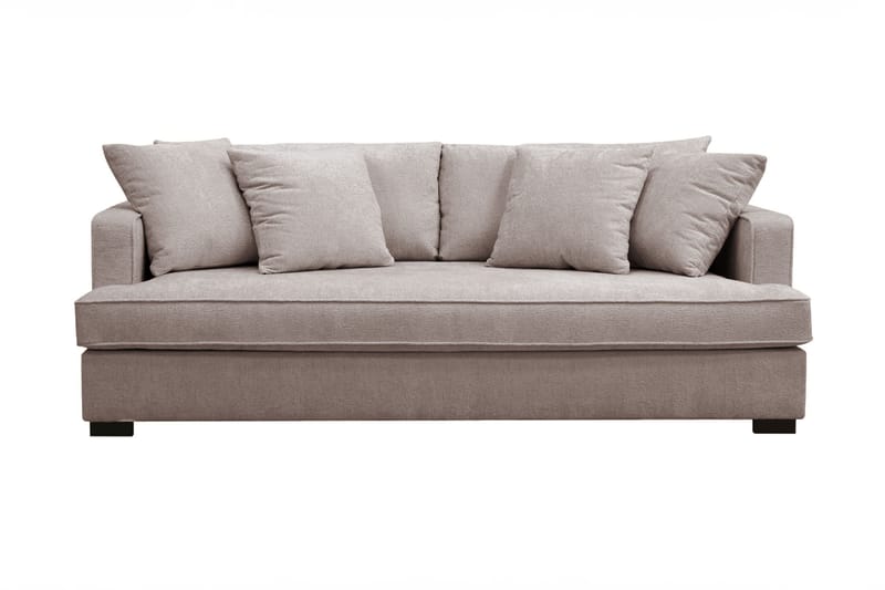 Rossita 3-sits Djup Soffa med hel dyna i Chenille - Grå / Brun - Möbler - Vardagsrum - Soffor - 3-sits soffor