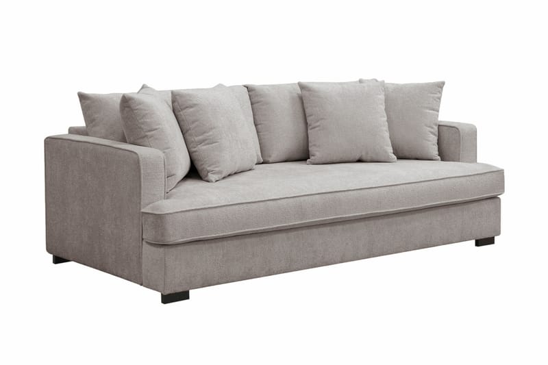 Rossita 3-sits Djup Soffa med hel dyna i Chenille - Grå / Brun - Möbler - Vardagsrum - Soffor - 3-sits soffor