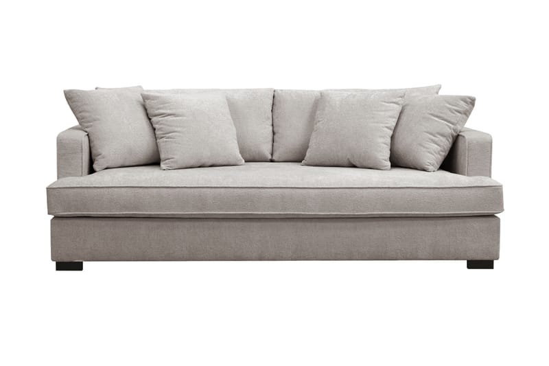 Rossita 3-sits Djup Soffa med hel dyna i Chenille - Grå / Brun - Möbler - Vardagsrum - Soffor - 3-sits soffor