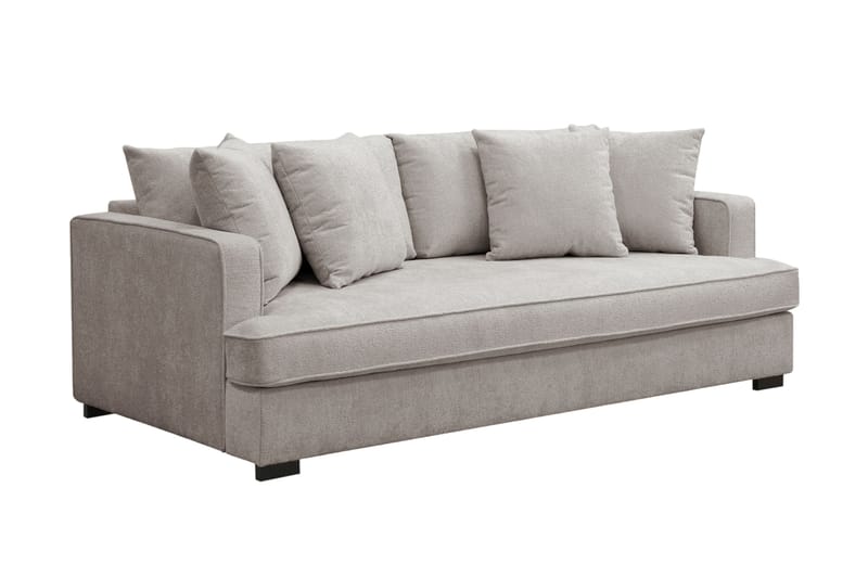 Rossita 3-sits Djup Soffa med hel dyna i Chenille - Grå / Brun - Möbler - Vardagsrum - Soffor - 3-sits soffor