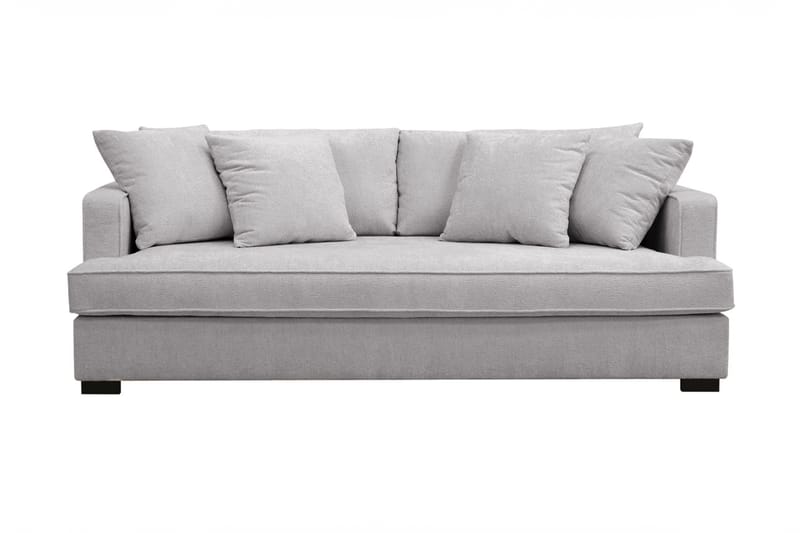 Rossita 3-sits Djup Soffa med hel dyna i Chenille - Grå - Möbler - Vardagsrum - Soffor - 3-sits soffor