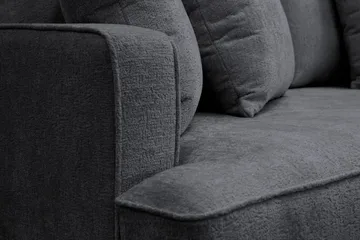Rossita 3-sits Djup Soffa med hel dyna i Chenille - Svart - Möbler - Vardagsrum - Soffor - 3-sits soffor
