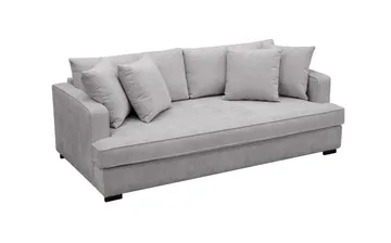 Rossita 3-sits Djup Soffa med hel dyna i Chenille - Trenza 03, Grå Chenille - Möbler - Vardagsrum - Soffor - 3-sits soffor