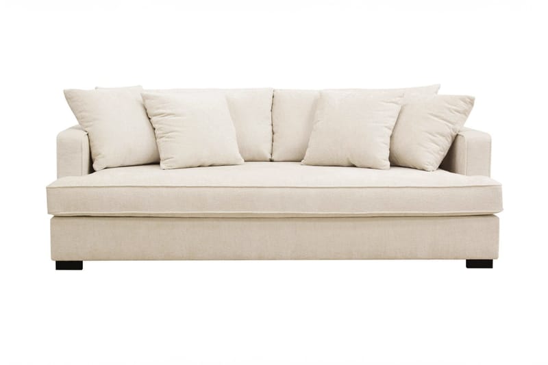 Rossita 3-sits Djup Soffa med hel dyna i Chenille, Trenza 06, Beige Chenille