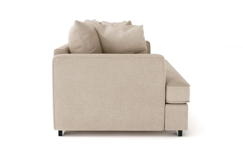 Rossita 3-sits Djup Soffa med hel dyna i Tyg - Beige - Möbler - Vardagsrum - Soffor - 3-sits soffor