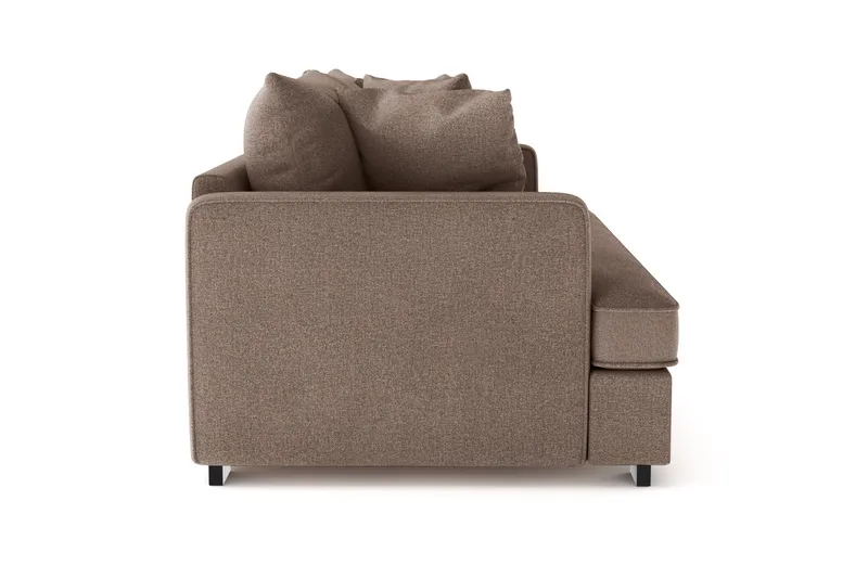 Rossita 3-sits Djup Soffa med hel dyna i Tyg - Brun - Möbler - Vardagsrum - Soffor - 3-sits soffor