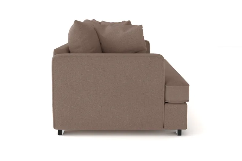 Rossita 3-sits Djup Soffa med hel dyna i Tyg - Brun - Möbler - Vardagsrum - Soffor - 3-sits soffor