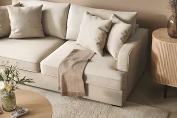 Rossita 3-sits Djup Tygsoffa - Beige - Möbler - Vardagsrum - Soffor - 3-sits soffor