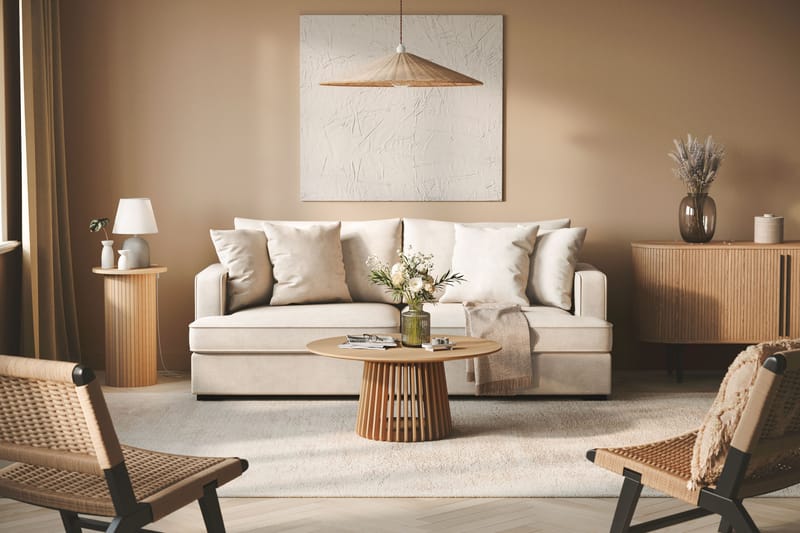 Rossita 3-sits Djup Tygsoffa - Beige - Möbler - Vardagsrum - Soffor - 3-sits soffor