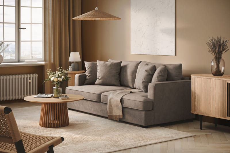Rossita 3-sits Djup Tygsoffa - Brun - Möbler - Vardagsrum - Soffor - 3-sits soffor