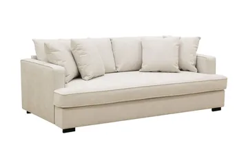 Rossita 3-sits Djup Tygsoffa med hel dyna - Beige - M öbler - Vardagsrum - Soffor - 3-sits soffor