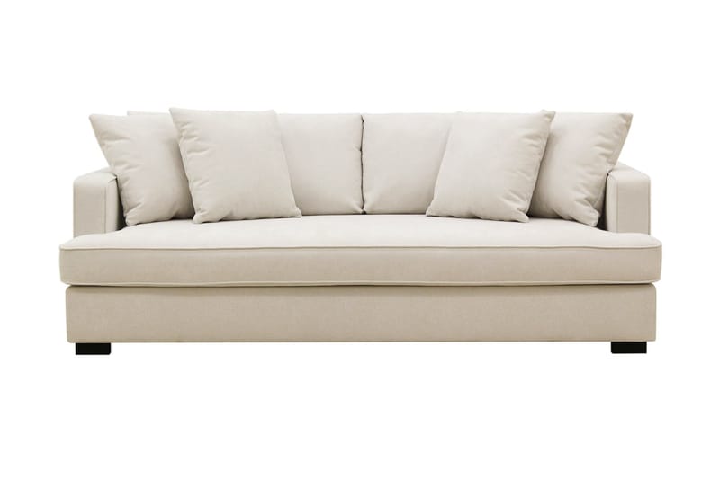 Rossita 3-sits Djup Tygsoffa med hel dyna - Beige - Möbler - Vardagsrum - Soffor - 3-sits soffor