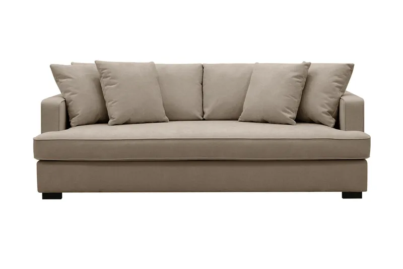 Rossita 3-sits Djup Tygsoffa med hel dyna - Brun - Möbler - Vardagsrum - Soffor - 3-sits soffor