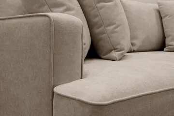 Rossita 3-sits Djup Tygsoffa med hel dyna - Brun - Möbler - Vardagsrum - Soffor - 3-sits soffor