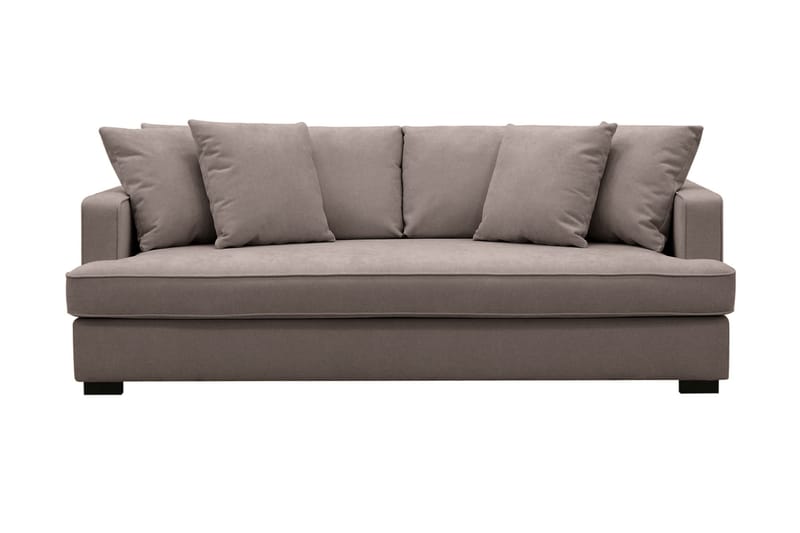 Rossita 3-sits Djup Tygsoffa med hel dyna - Brun - Möbler - Vardagsrum - Soffor - 3-sits soffor