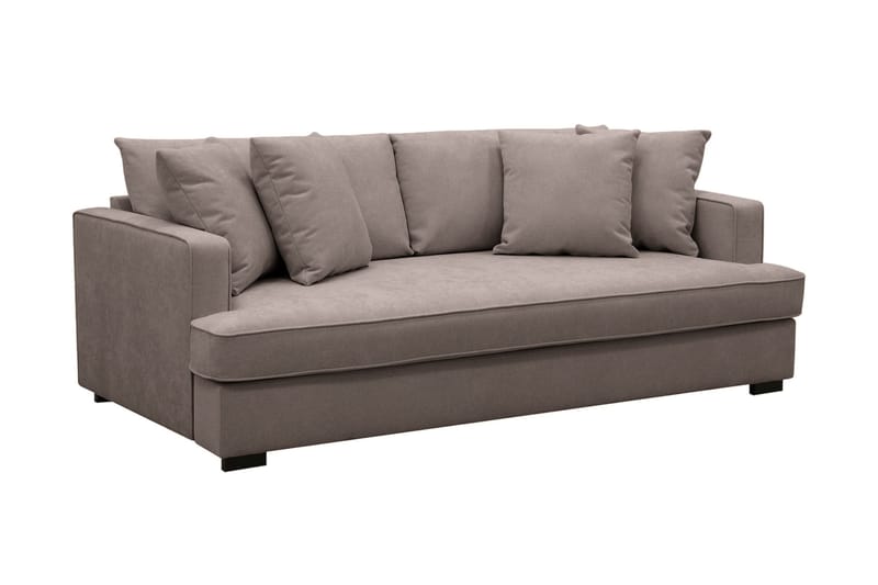 Rossita 3-sits Djup Tygsoffa med hel dyna - Brun - Möbler - Vardagsrum - Soffor - 3-sits soffor