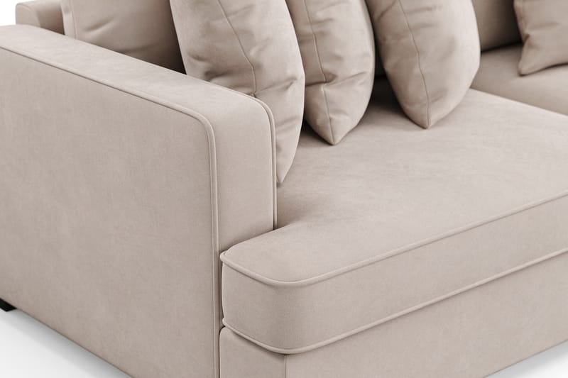 Rossita 4-sits Djup Sammetsoffa - Beige - Möbler - Vardagsrum - Soffor - Sammetssoffor