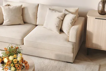 Rossita 4-sits Djup Soffa i Chenille - Beige - Möbler - Vardagsrum - Soffor - 4-sits soffor
