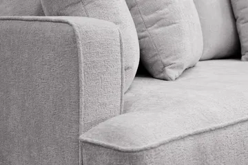 Rossita 4-sits Djup Soffa i Chenille - Ljus Grå - Möbler - Vardagsrum - Soffor - 4-sits soffor