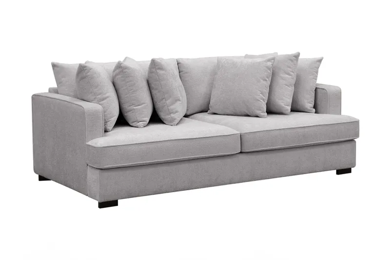 Rossita 4-sits Djup Soffa i Chenille - Ljus Grå - Möbler - Vardagsrum - Soffor - 4-sits soffor