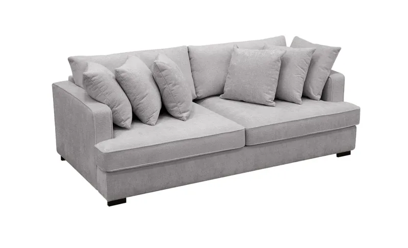Rossita 4-sits Djup Soffa i Chenille - Ljus Grå - Möbler - Vardagsrum - Soffor - 4-sits soffor