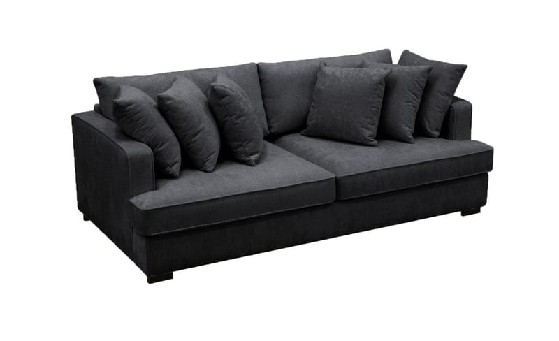 Rossita 4-sits Djup Soffa i Chenille - Svart - Möbler - Vardagsrum - Soffor - 4-sits soffor
