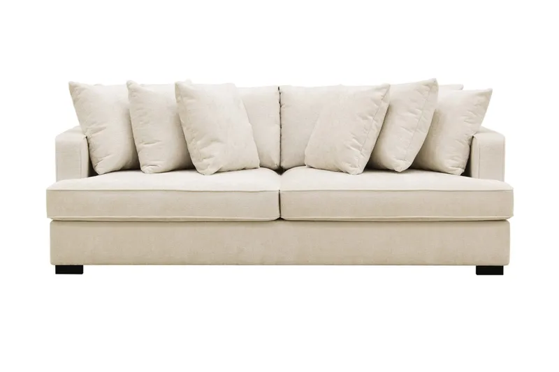Rossita 4-sits Djup Soffa i Chenille - Trenza 06, Beige Chenille - Möbler - Vardagsrum - Soffor - 4-sits soffor