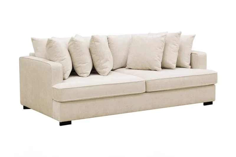Rossita 4-sits Djup Soffa i Chenille - Trenza 06, Beige Chenille - Möbler - Vardagsrum - Soffor - 4-sits soffor