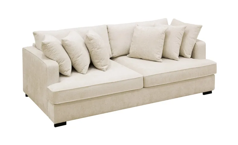 Rossita 4-sits Djup Soffa i Chenille - Trenza 06, Beige Chenille - Möbler - Vardagsrum - Soffor - 4-sits soffor
