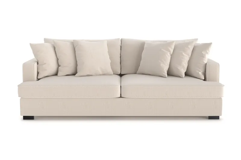 Rossita 4-sits Djup Soffa i Manchester - Beige - Möbler - Vardagsrum - Soffor - 4-sits soffor