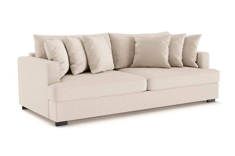 Rossita 4-sits Djup Soffa i Manchester - Beige - Möbler - Vardagsrum - Soffor - 4-sits soffor