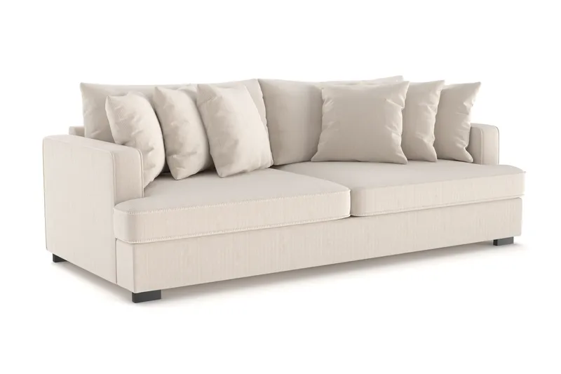 Rossita 4-sits Djup Soffa i Manchester - Beige - Möbler - Vardagsrum - Soffor - 4-sits soffor