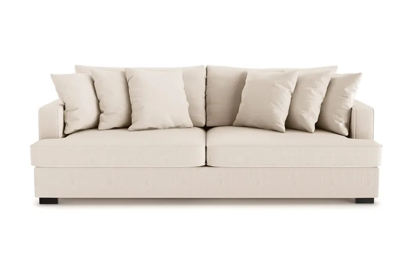 Rossita 4-sits Djup Soffa i Manchester - Beige - Möbler - Vardagsrum - Soffor - 4-sits soffor