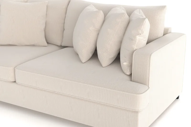 Rossita 4-sits Djup Soffa i Manchester - Beige - Möbler - Vardagsrum - Soffor - 4-sits soffor
