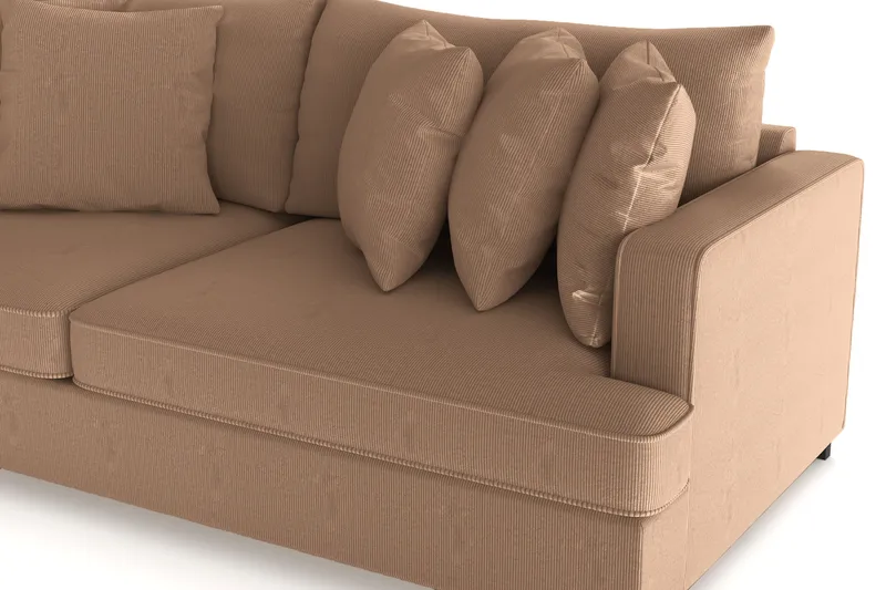 Rossita 4-sits Djup Soffa i Manchester - Brun - Möbler - Vardagsrum - Soffor - 4-sits soffor