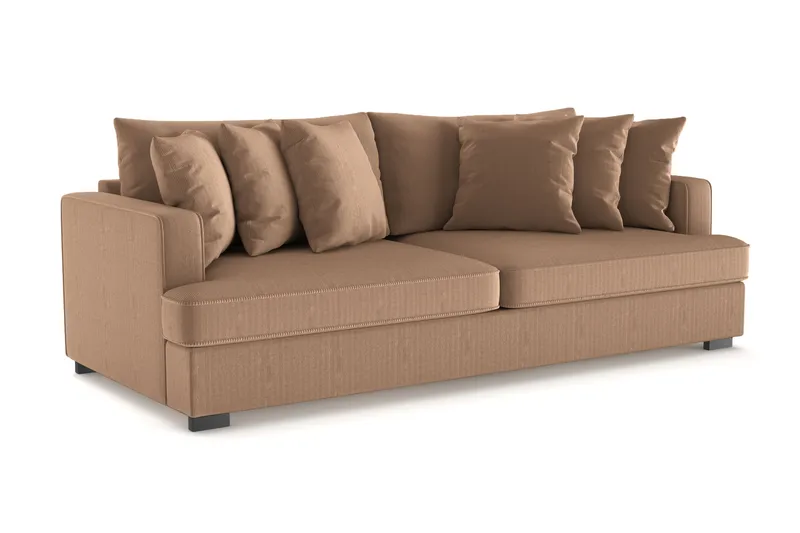 Rossita 4-sits Djup Soffa i Manchester - Brun - Möbler - Vardagsrum - Soffor - 4-sits soffor