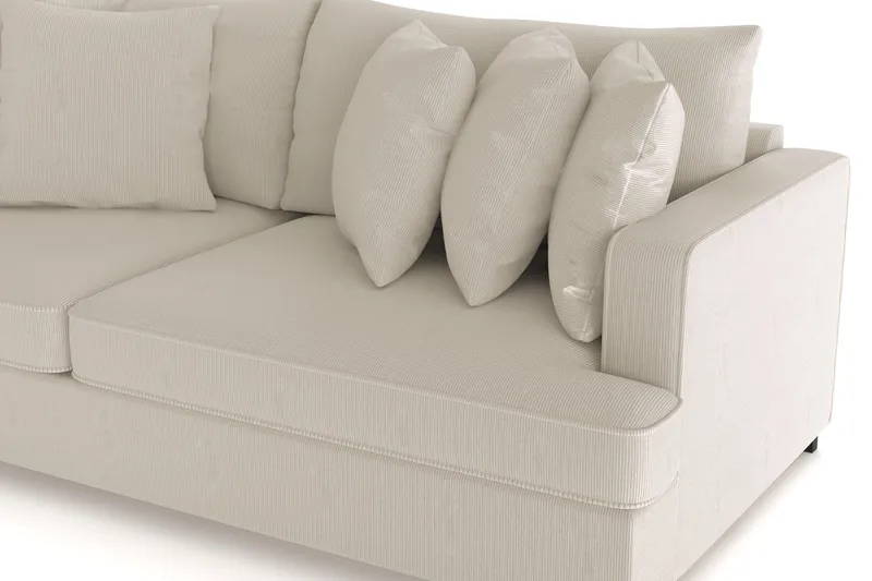 Rossita 4-sits Djup Soffa i Manchester - Greige - Möbler - Vardagsrum - Soffor - 4-sits soffor