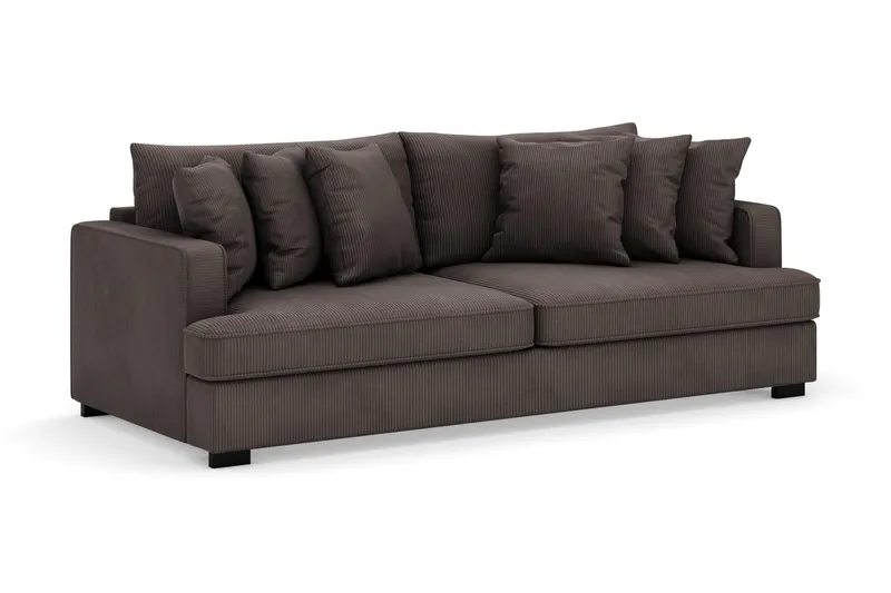 Rossita 4-sits Djup Soffa i Manchester - Mörkgrå - Möbler - Vardagsrum - Soffor - Sammetssoffor