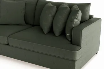 Rossita 4-sits Djup Soffa i Manchester - Mörkgrön - Möbler - Vardagsrum - Soffor - 4-sits soffor