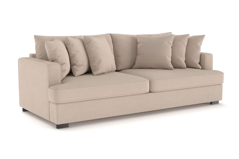 Rossita 4-sits Djup Soffa i Tyg - Beige - Möbler - Vardagsrum - Soffor - 4-sits soffor