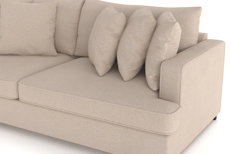 Rossita 4-sits Djup Soffa i Tyg - Beige - Möbler - Vardagsrum - Soffor - 4-sits soffor