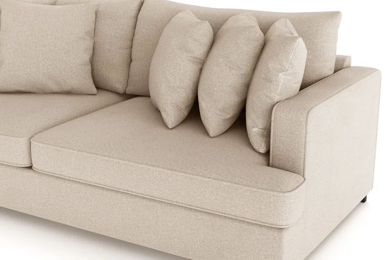 Rossita 4-sits Djup Soffa i Tyg - Beige - Möbler - Vardagsrum - Soffor - 4-sits soffor