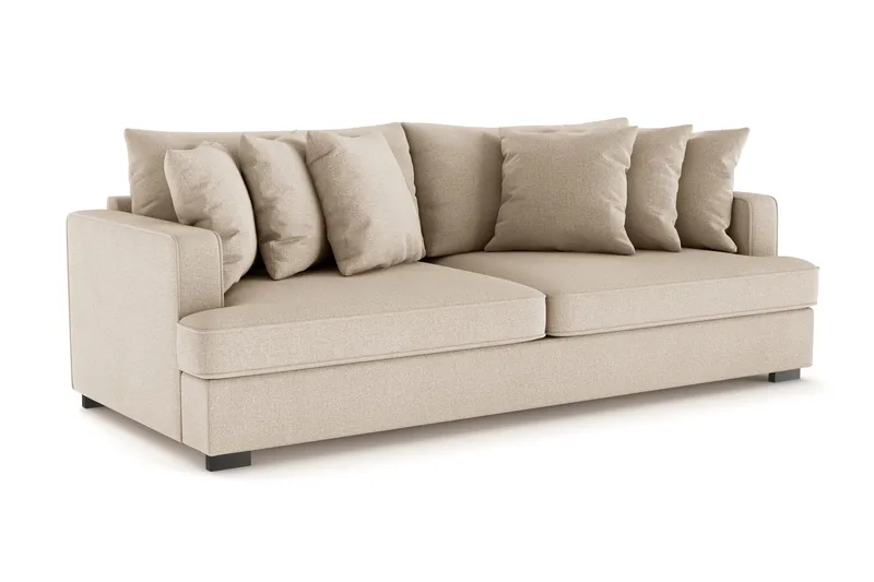 Rossita 4-sits Djup Soffa i Tyg - Beige - Möbler - Vardagsrum - Soffor - 4-sits soffor