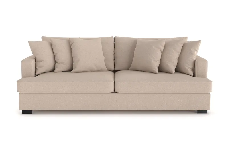 Rossita 4-sits Djup Soffa i Tyg - Beige - Möbler - Vardagsrum - Soffor - 4-sits soffor