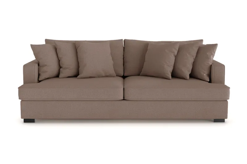 Rossita 4-sits Djup Soffa i Tyg - Brun - Möbler - Vardagsrum - Soffor - 4-sits soffor
